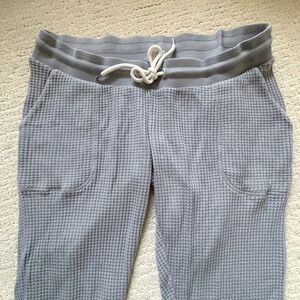 Gap Maternity Waffle Knit Joggers Gray Thermal Lounge Pants Medium 718797-02